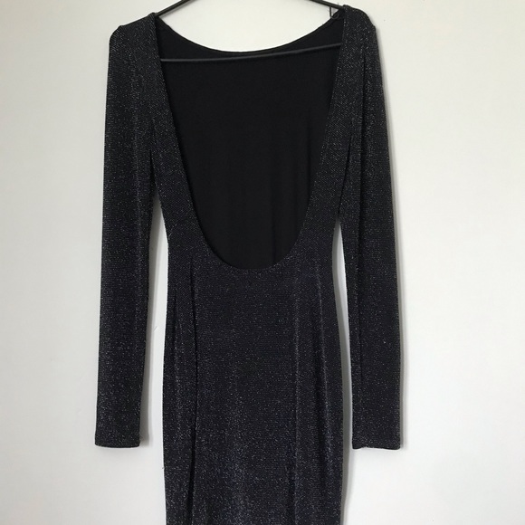 Silence + Noise Shimmer Long Sleeve Bodycon Dress - Picture 4 of 7